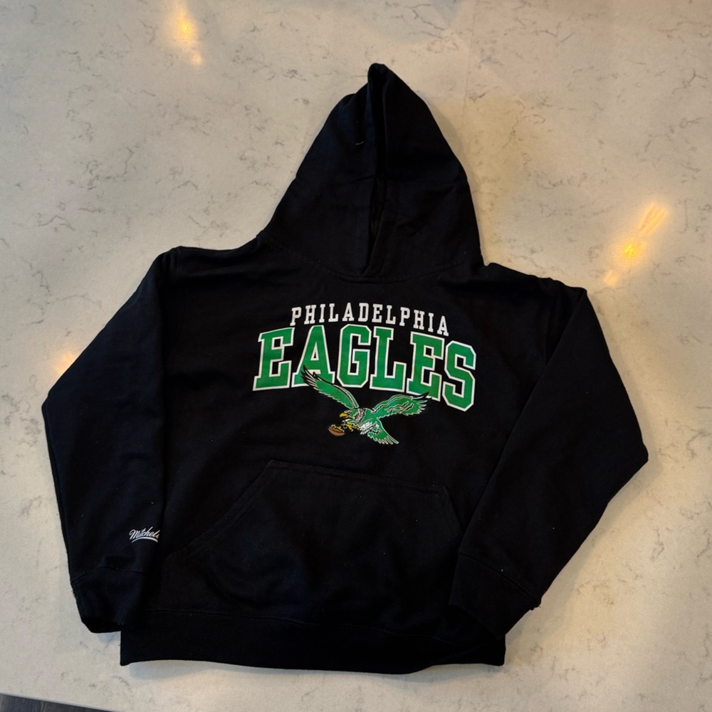 Mitchell & Ness Black Philadelphia Eagles Hoodie